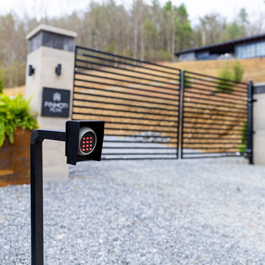 Universal Keypad Gooseneck Mounting Post - Black