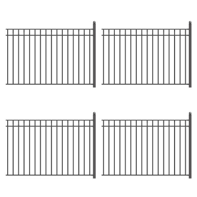 4-Panel Steel Fence Kit – MADRID Style – 8x5 ft. Each