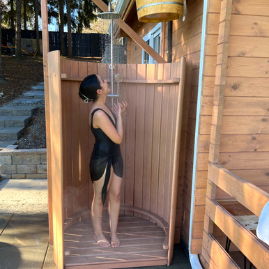 ALEKO Ellipse Curved Rinse Outdoor Shower