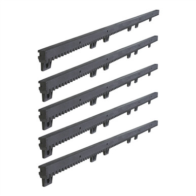 Fiberglass Reinforced Nylon Gear Rack with Metal Insert - 3.3 Feet - Set of 5