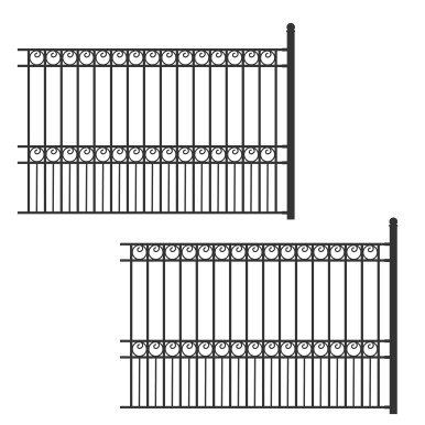 2-Panel Fence Kit – PARIS Style – 8x5 ft. Each
