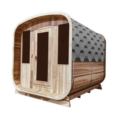Arnica Rustic Cedar Square Sauna – 6 Person