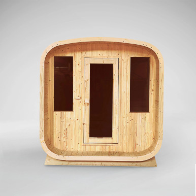 Arnica Rustic Cedar Square Sauna – 6 Person