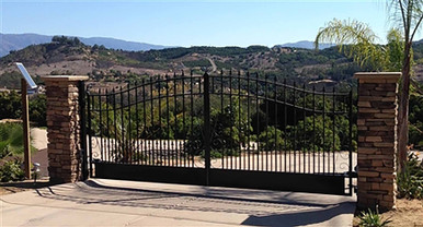 Automated Steel Dual Swing Driveway Gate and Gate Opener Complete Kit – ETL Listed - Venice Style – 14 x 6 Feet