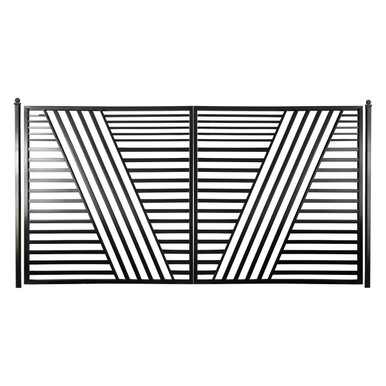 Steel Dual Swing Driveway Gate - Sofia Style - 12 x 6 Feet
