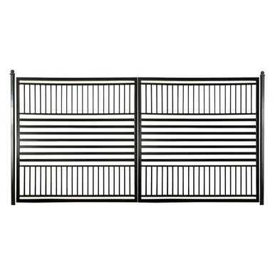 Steel Dual Swing Driveway Gate - Barcelona Style - 16 x 6 Feet