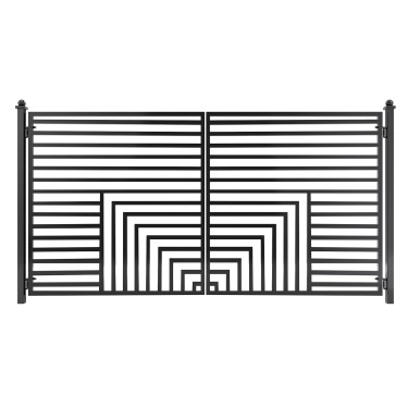 Steel Dual Swing Driveway Gate - Florence Style - 16 x 6 Feet