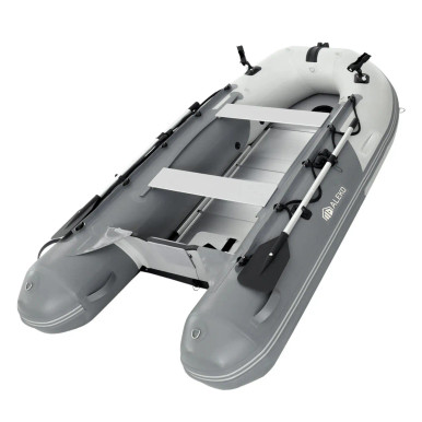 Inflatable Fishing Boat – Aluminum Floor – Light and Dark Gray – 10'5