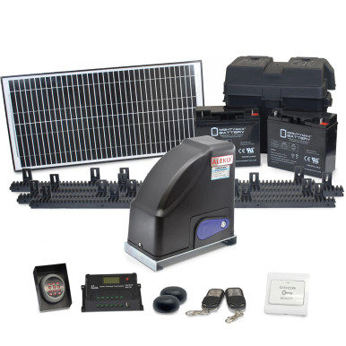 Gear-Driven Sliding Gate Opener – AR500 Solar Kit 30W