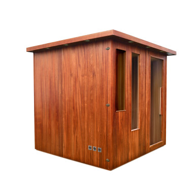 5-6 Person Red Cedar Traditional Indoor Sauna – 6 kW UL Certified Electric Harvia Heater – Natural Finish