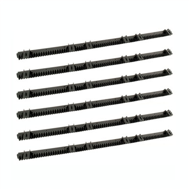 Fiberglass Reinforced Nylon Gear Rack with Metal Insert - 3.3 Feet - Set of 6