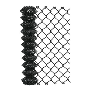 Galvanized Steel Chain Link Fence Fabric – 4x50 ft. – 7 Gauge – Black