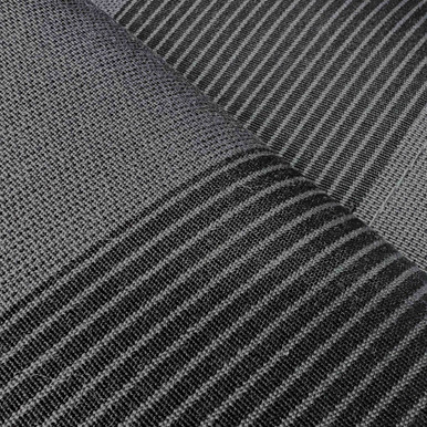 Fabric Replacement for ALEKO Full Cassette Awning - Italian Series - Grigio Black & Gray Stripe