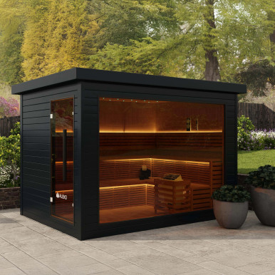 Camellia Red Cedar Outdoor Sauna – 7-8 People | ALEKO