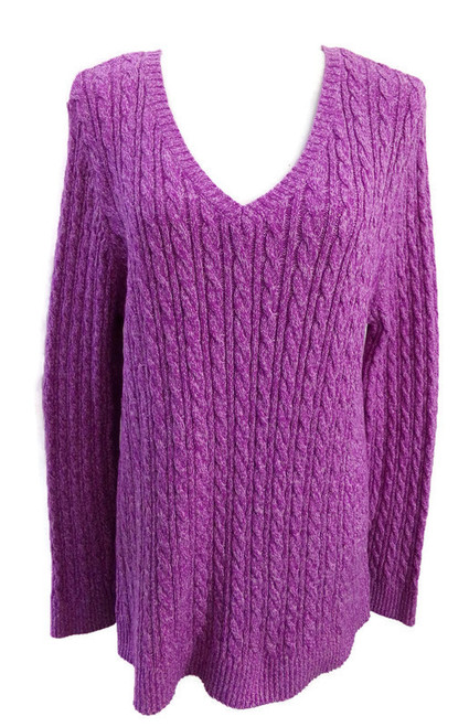 Croft & Barrow Women's Purple V Neck Sweater SIZE XL women's warm sweater womens warm sweater women's longer length sweater women's heavyweight sweater women's medium weight sweater women's pretty purple sweater women's pretty v neck sweater women's casual sweater