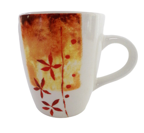 Royal Norfolk Greenbrier International Red & Orange Floral Mug 14 Oz Mother's Day Gift Spoil Myself Pretty Tea Cup Floral Tea Cup red and orange coffee mug red floral coffee mug orange floral coffee mug pretty cup for tea birthday gift ideas for mom birthday gift ideas for mother collectible coffee mug tea cup