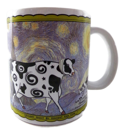 Sherwood Brands of RI, Inc. 2002 Collectible Cow Mug 10 Oz Mother's Day Gift ideas Father's Day Gift ideas Birthday Gift ideas Birthday Present ideas Funny Gag Gift ideas coffee lover coffee mug cow lover coffee mug art lover coffee mug animal lover coffee mug for artist