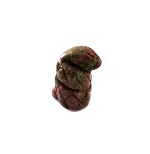 Cute Unakite Coiled Snake Carving Unakite Crystal Coiled Snake Carving