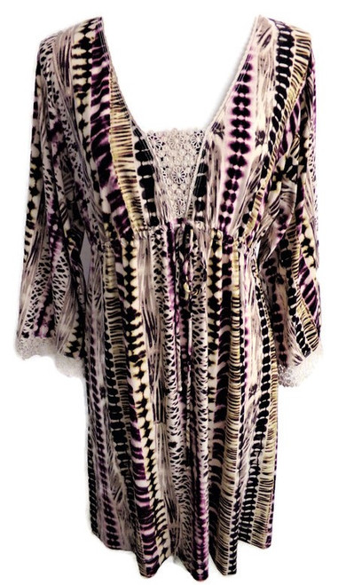Women's Tie Dye Look Bell Sleeve Dress with Lace Trim SIZE MEDIUM soft comfy comfortable dress boho style dress lace dress casual dress date night dress casual wear wear on date night sexy lace dress Women's Tie Dye Look Bell Sleeve Dress with Lace Trim SIZE MEDIUM soft comfy comfortable dress boho style dress lace dress casual dress date night dress casual wear wear on date night sexy lace dress