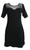 Romeo & Juliet Couture Women's Black Formal Party Dress with Mesh Neckline JUNIORS SIZE LARGE stylish juniors formal wear juniors little black dress juniors LBD lbd juniors prom dress juniors dress wear to party juniors prom dress juniors wedding wear to dance juniors juniors sexy black dress juniors date night dress