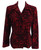 Harve Benard by Benard Holtzman Women's Red & Black Lace Look Blazer Jacket SIZE 8P PETITES Valentines Day outfit Romantic Blazer Lacy Blazer romantic outfit valentine's day date night outfit ideas date night ideas romantic blazer to wear with jeans sexy blazer to wear with jeans dressy blazer jacket dressy casual blazer jacket