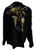 Women's Black Jacket with Yellow Gold Sequins & Embroidered Floral Design SIZE 2X