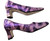 Women's Purple Abstract Design Block Heels SIZE 9