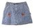 Wild Cherry Women's Hippie Vibe Denim Skort with Juicy Watermelon Hearts SIZE 12 hippie clothing vintage clothing retro clothing 70s clothing casual wear tennis wear date night wear beach wear wear to beach wear on cruise wear to casual party birthday gift