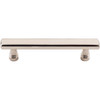 Kingsbridge Pull 5 1/16" (c-c) - Polished Nickel Glass Kitchen Cabinet Drawer Interior Pulls Latch Knockers Hinges Hardware
