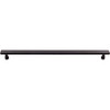 Kingsbridge Pull 12" (c-c) - Flat Black Glass Kitchen Cabinet Drawer Interior Pulls Latch Knockers Hinges Hardware