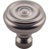 Brixton Button Knob 1 1/4 Inch - Ash Gray Interior Modern Shed Kitchen Bathroom Door Metal Knob Lock Hardware