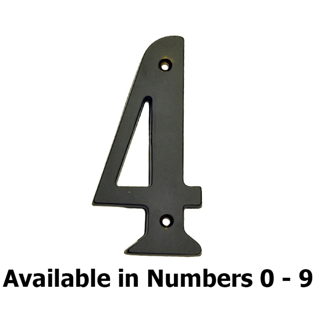 solid brass 4 matte black house number by better home