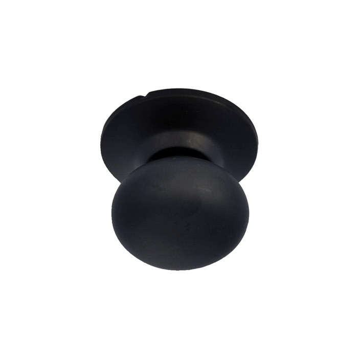 Matte Black Noe Valley Mushroom BHP Handleset Interior Trim Knob