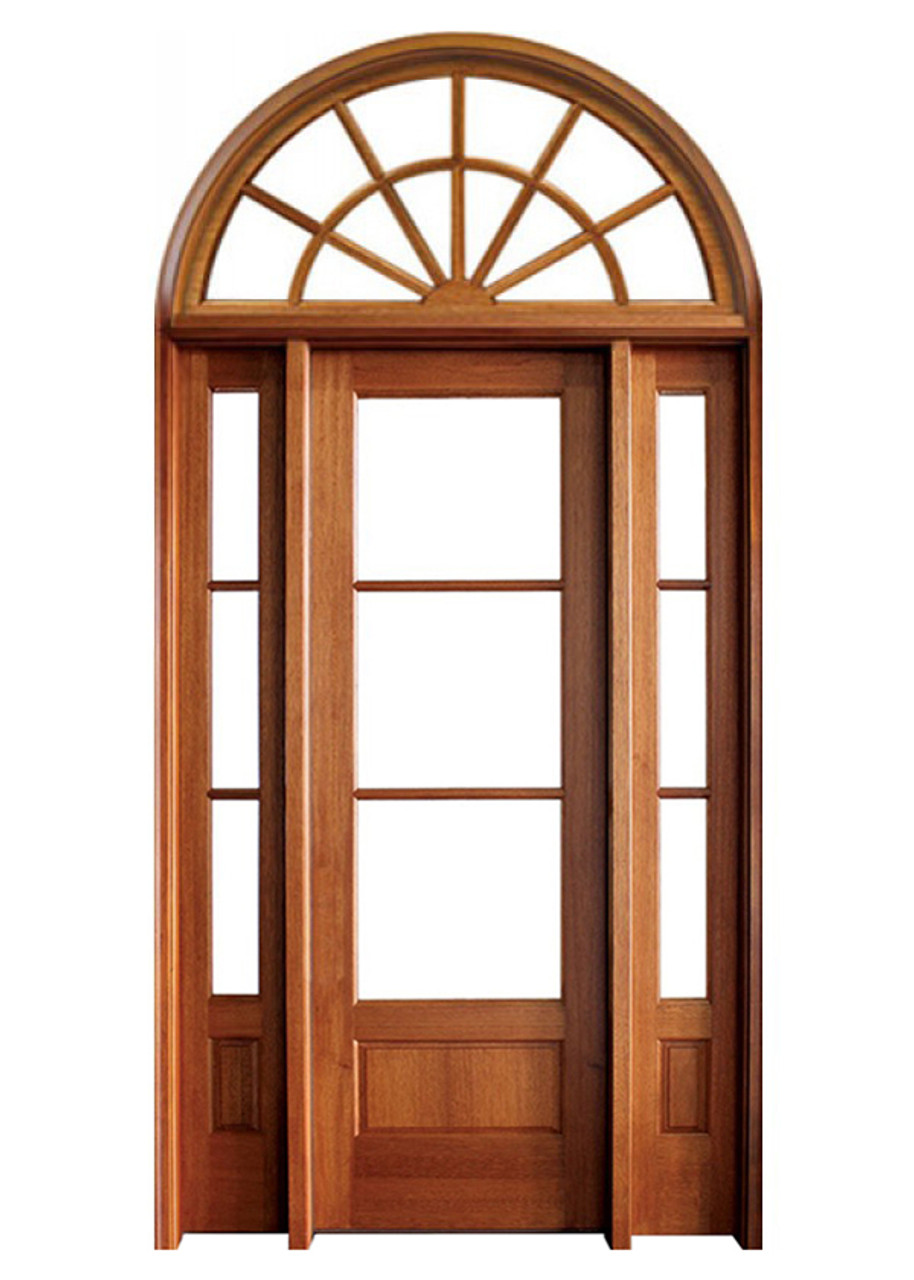 Mahogany Alexandria Tdl 3lt 8 0 Single Wood Entry Door With 2