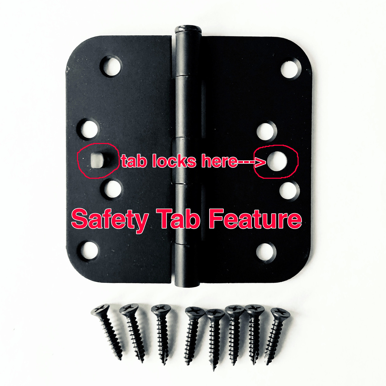 Brushed Matte Black 4 X 4 X 5 8 Radius Interior Door Hinge W