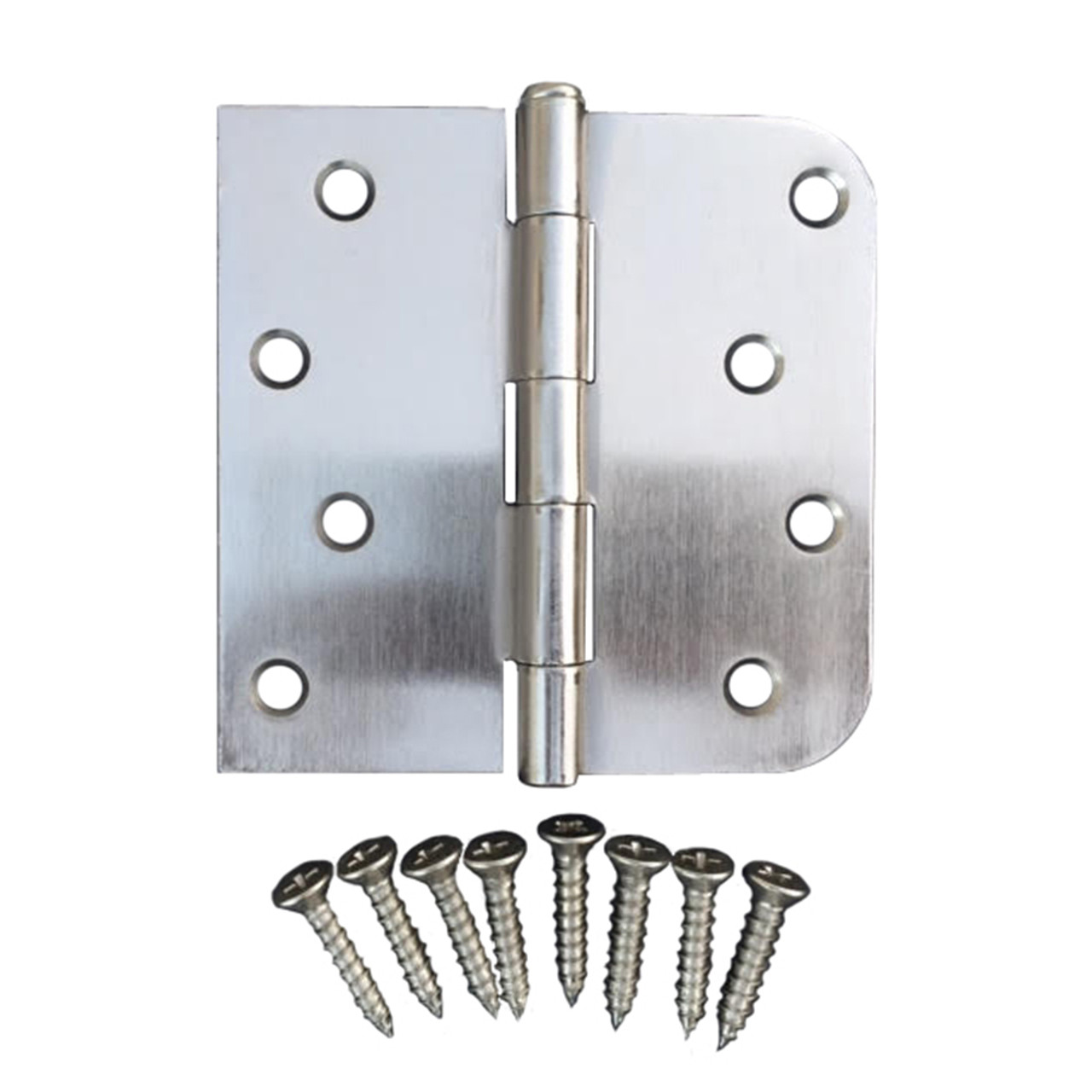 Satin Nickel 4 X 4 X 5/8 X Square Corner Residential Exterior Door Hinge