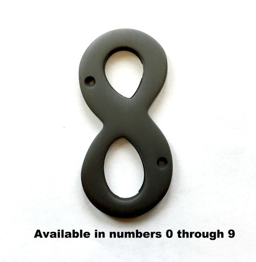 Solid Brass 4" Oil Rubbed Bronze House Number