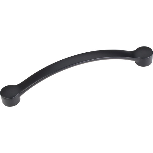 Matte Black 5-1/2" OL Decorative Cabinet Pull 128mm CC Belfast Collection - Elements by Hardware Resources