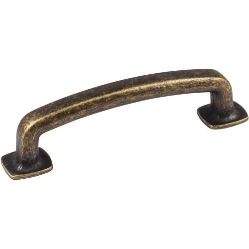 Distressed Antique Brass 4-5/8" Belcastel Decorative Forged Look Flat Bottom Pull (MO6373ABM-D)