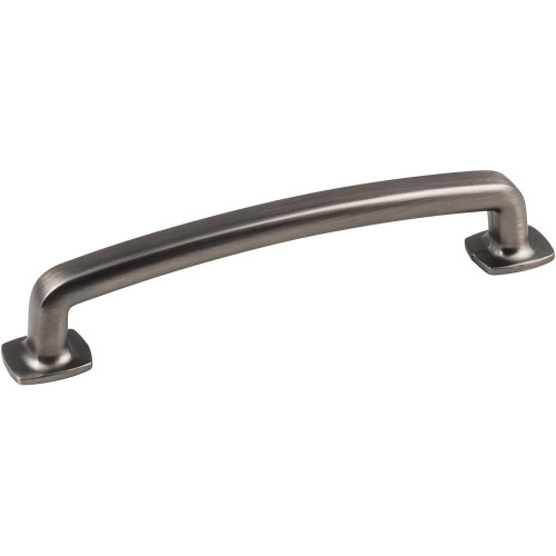 Brushed Pewter 5-7/8" Belcastel Decorative Forged Look Flat Bottom Pull (MO6373-128BNBDL)