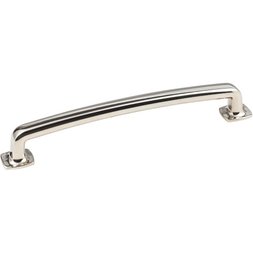 Polished Nickel 7-1/8" Belcastel Decorative Forged Look Flat Bottom Pull (MO6373-160NI)