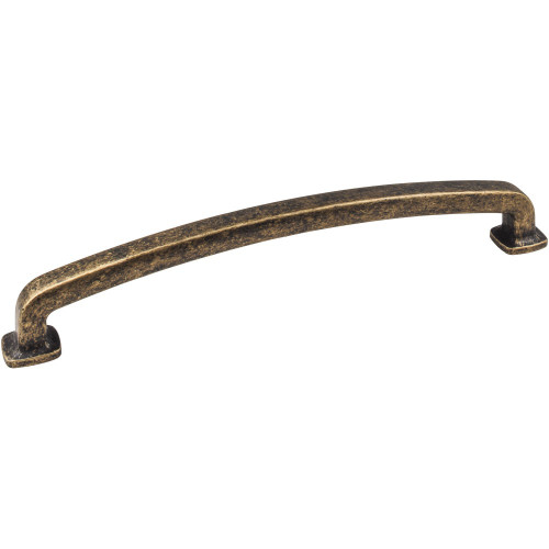 Distressed Antique Brass 13-1/4" Belcastel Die Cast Forged Look Flat Bottom Appliance Pull (MO6373-12ABM-D)