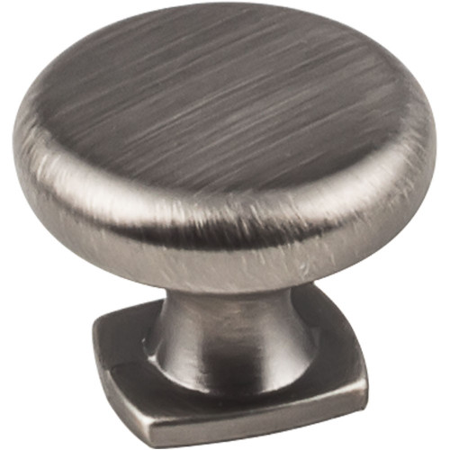 Brushed Pewter 1-3/8" Belcastel Decorative Forged Look Flat Bottom Knob (MO6303BNBDL)