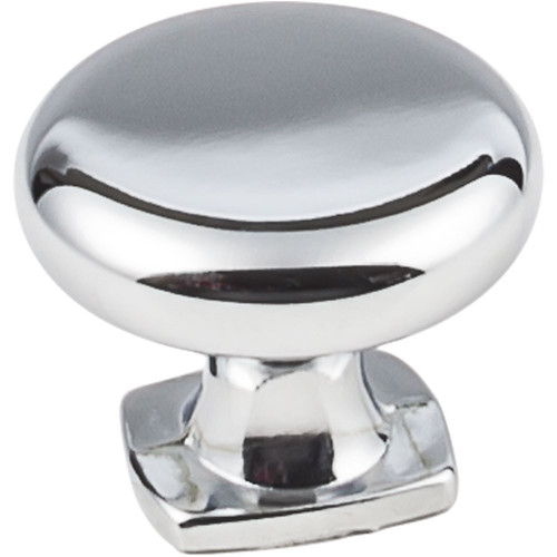 Polished Chrome 1-3/8" Belcastel Decorative Forged Look Flat Bottom Knob (MO6303PC)