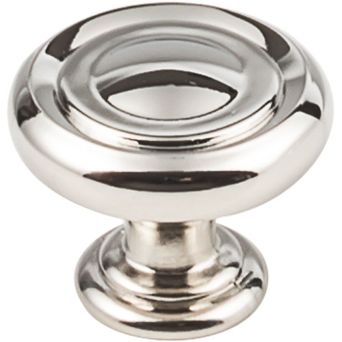 Polished Nickel 1-1/4" Bremen 1 Decorative Button Cabinet Knob (117NI)