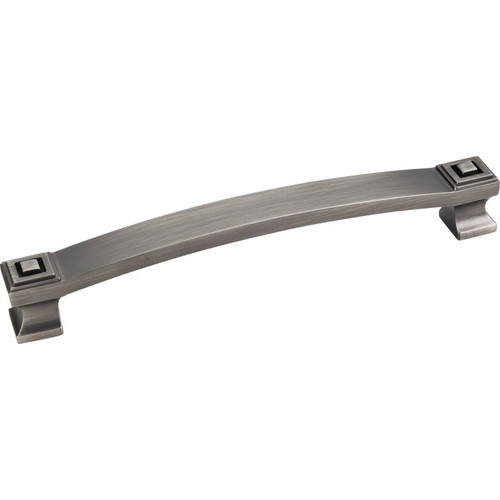 Brushed Pewter 7-1/16" Delmar Decorative Square Cabinet Pull (585-160BNBDL)