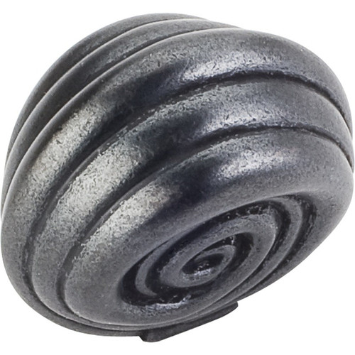 Gun Metal 1-3/8" Lille Palm Leaf Decorative Cabinet Knob (415DACM)