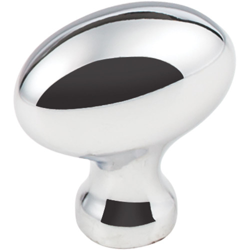 Polished Chrome 1-9/16" Lyon Decorative Football Cabinet Knob (3991PC)