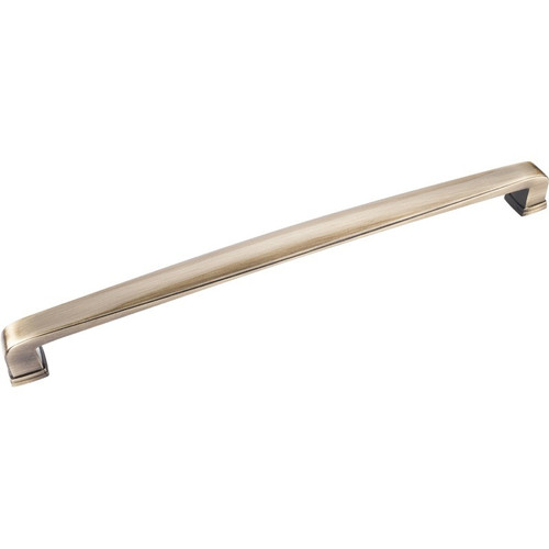 Brushed Antique Brass 12-13/16" Milan 1 Decorative Square Appliance Pull (1092-12AB)