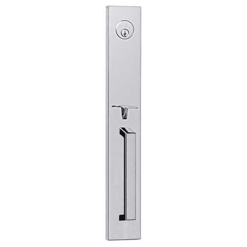 Polished Chrome Delores Park Front Door Entry Handleset by Better Home Products.  80888CH.  Sold by Complete Home Hardware, Preferred BHP Seller